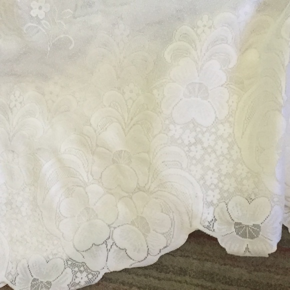 VINTAGE SWAG VALENCES PAIR  SEMISHEER COTTON POLYESTER - Picture 14 of 15